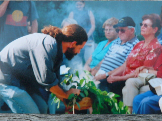 Chris Toban, Darug man at Darug Blacktown Smoking Ceremony, 2010